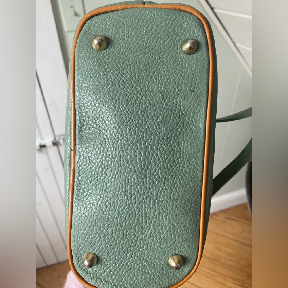 Divinia Firenze | Mint Green Pebbled Italian Leather Purse | Crossbody - Picture 5 of 15